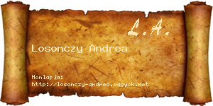Losonczy Andrea névjegykártya